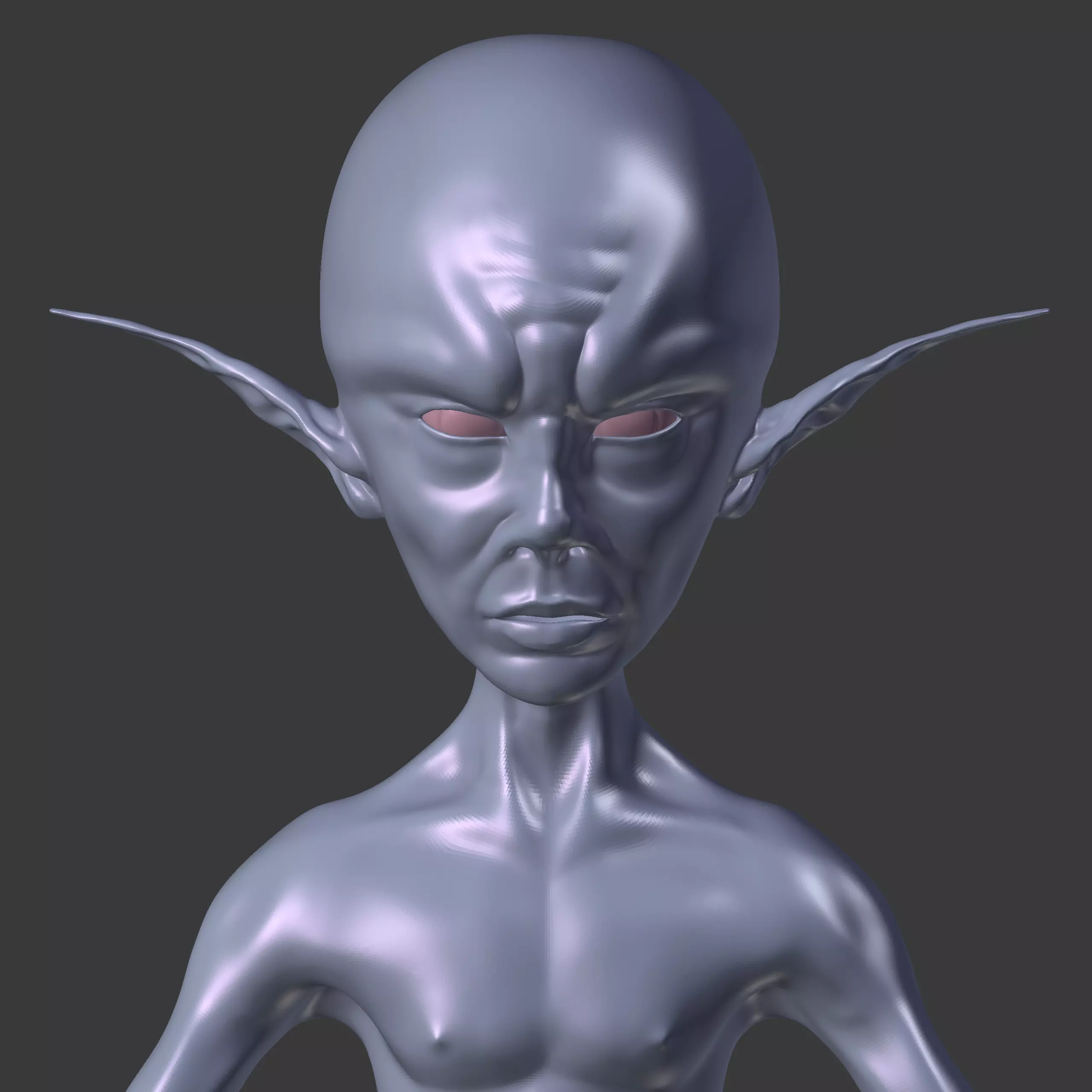 HomoRattus alien 3D model_0