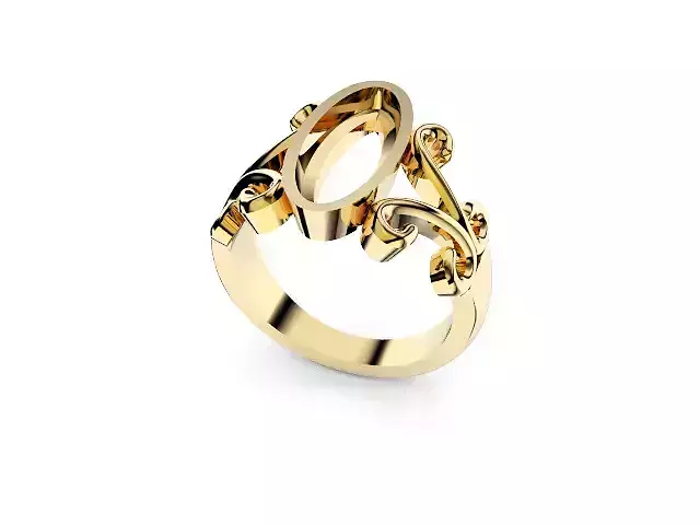 oval cab with filigree 