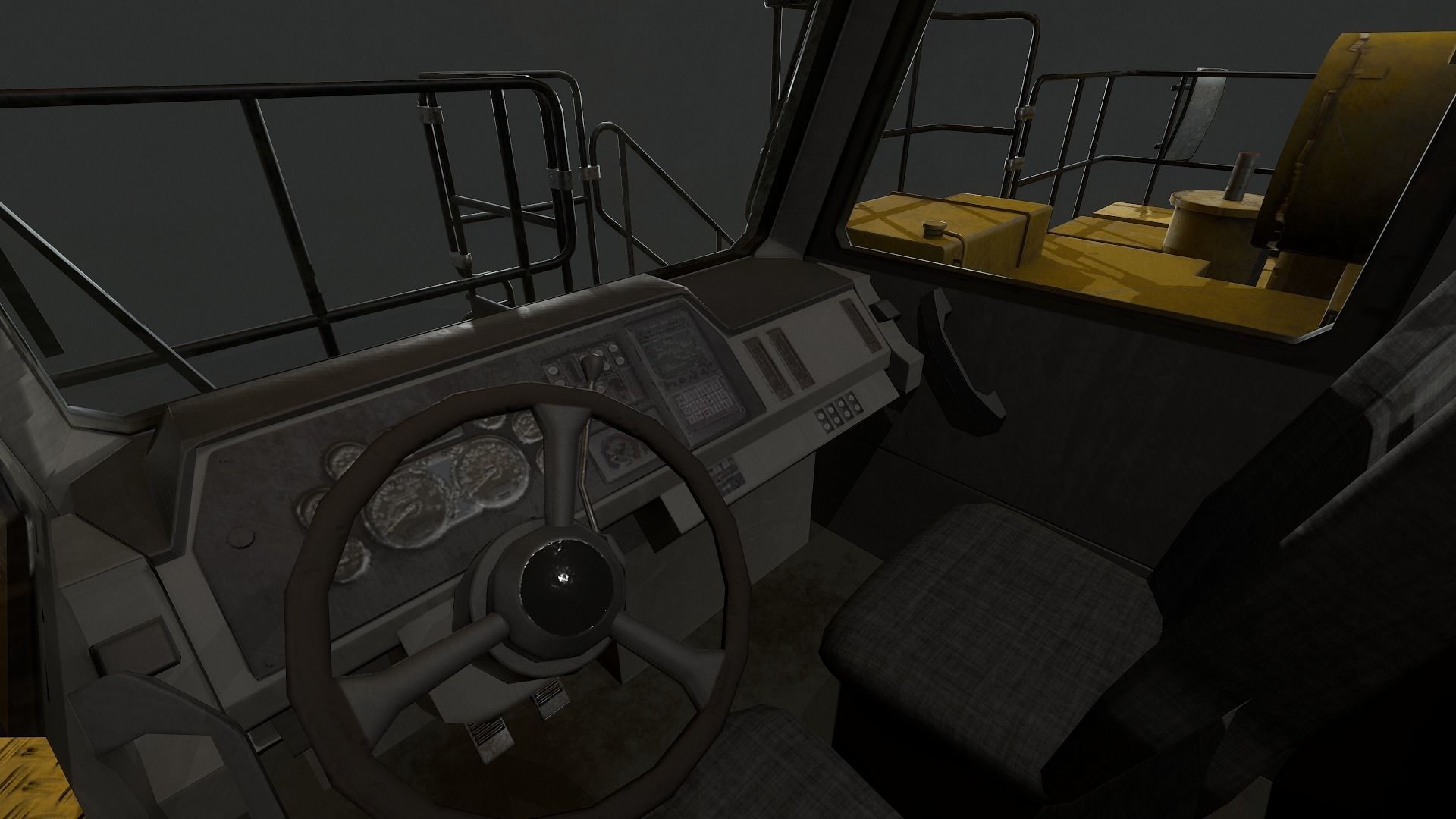 Mining Dump Truck Low-poly 3D model_8