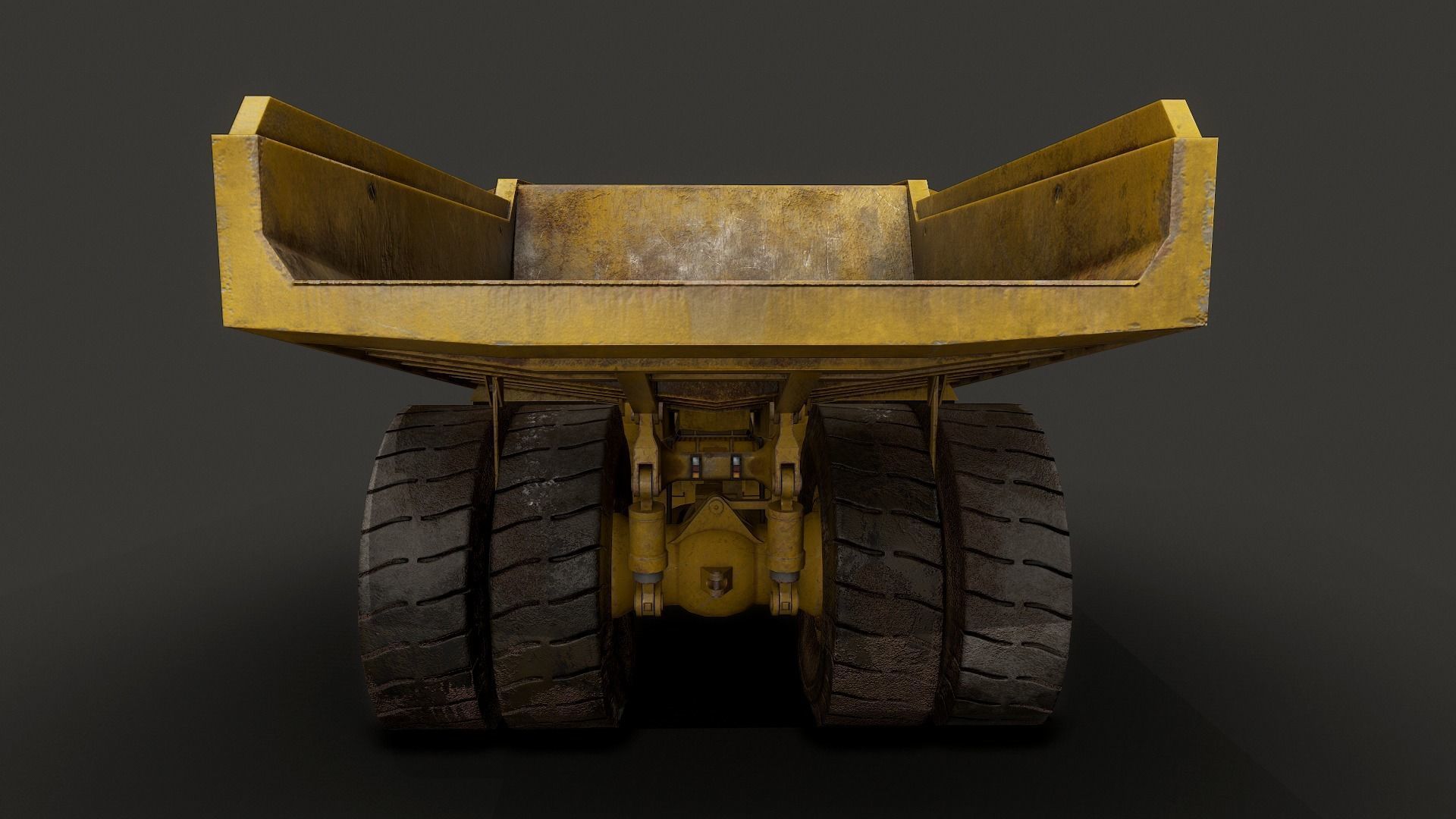 Mining Dump Truck Low-poly 3D model_5