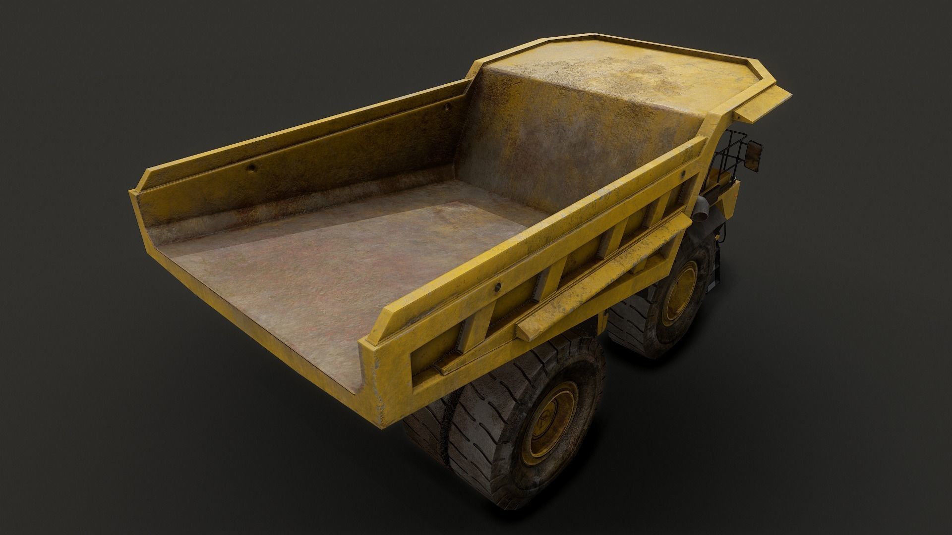 Mining Dump Truck Low-poly 3D model_4
