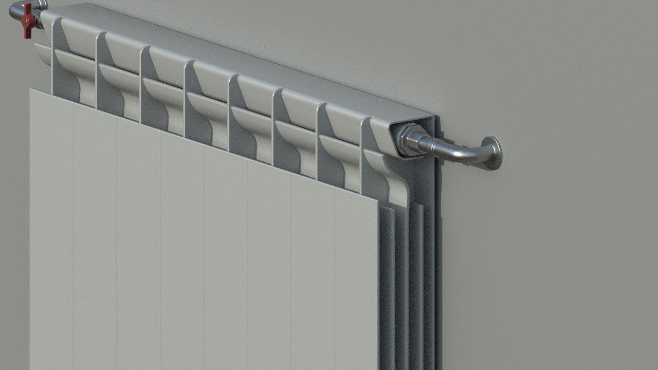 Radiator Heating Low-poly 3D model_2