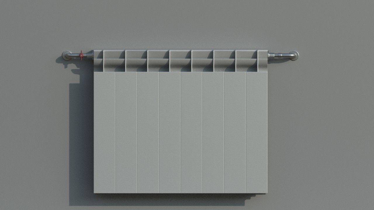 Radiator Heating Low-poly 3D model_1