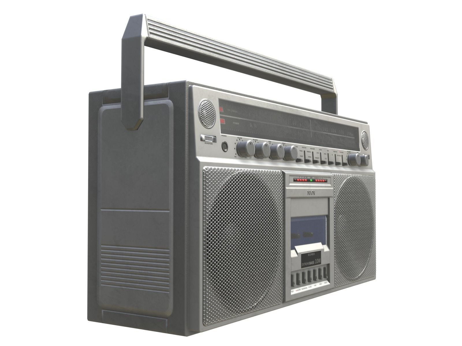 Game-ready Retro Boombox - Unity - HDRP - UE4 Low-poly 3D model_10