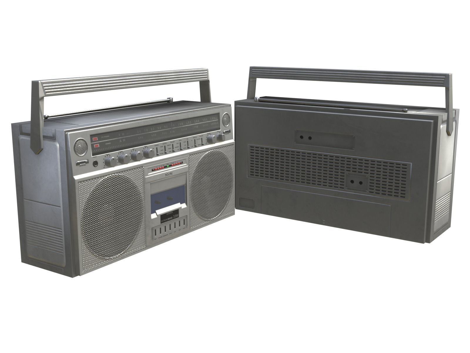 Game-ready Retro Boombox - Unity - HDRP - UE4 Low-poly 3D model_24