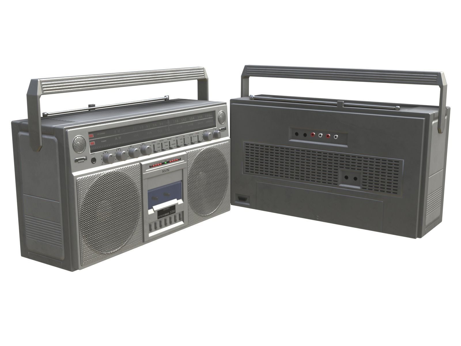 Game-ready Retro Boombox - Unity - HDRP - UE4 Low-poly 3D model_21