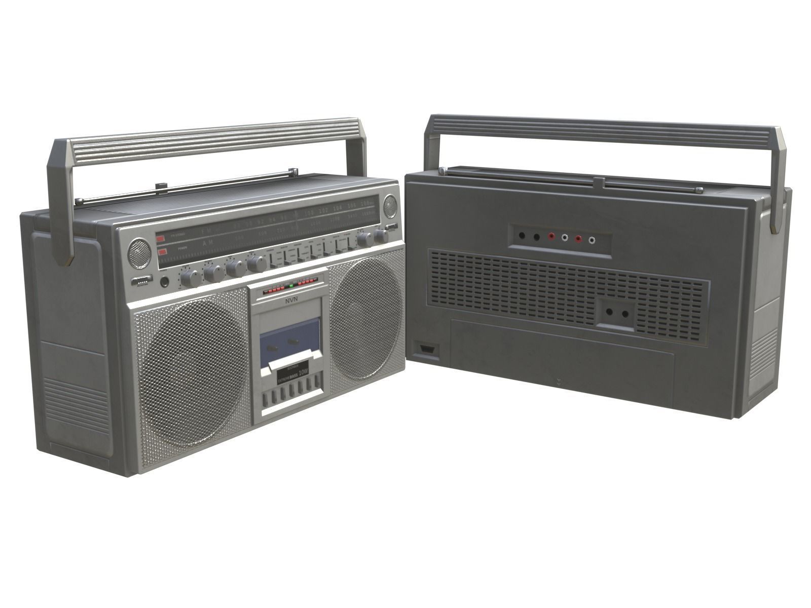 Game-ready Retro Boombox - Unity - HDRP - UE4 Low-poly 3D model_23