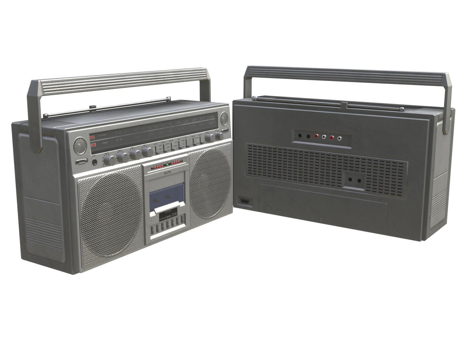 Game-ready Retro Boombox - Unity - HDRP - UE4 Low-poly 3D model_22