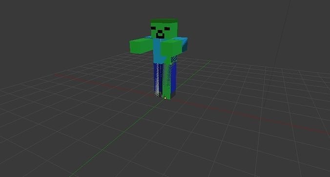 Minecraft Zombie 3D model