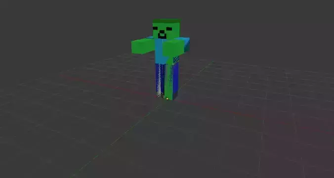 Minecraft Zombie 3D model