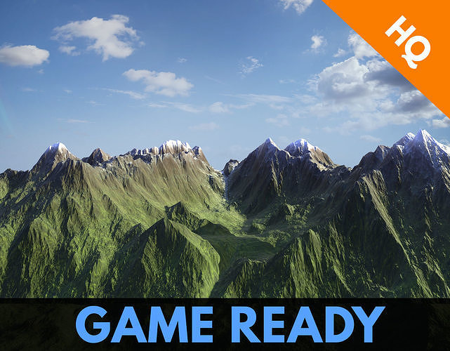 Mountain 3d Model Modular Mountain Game Ready Low Poly 04 Low-poly 3D model