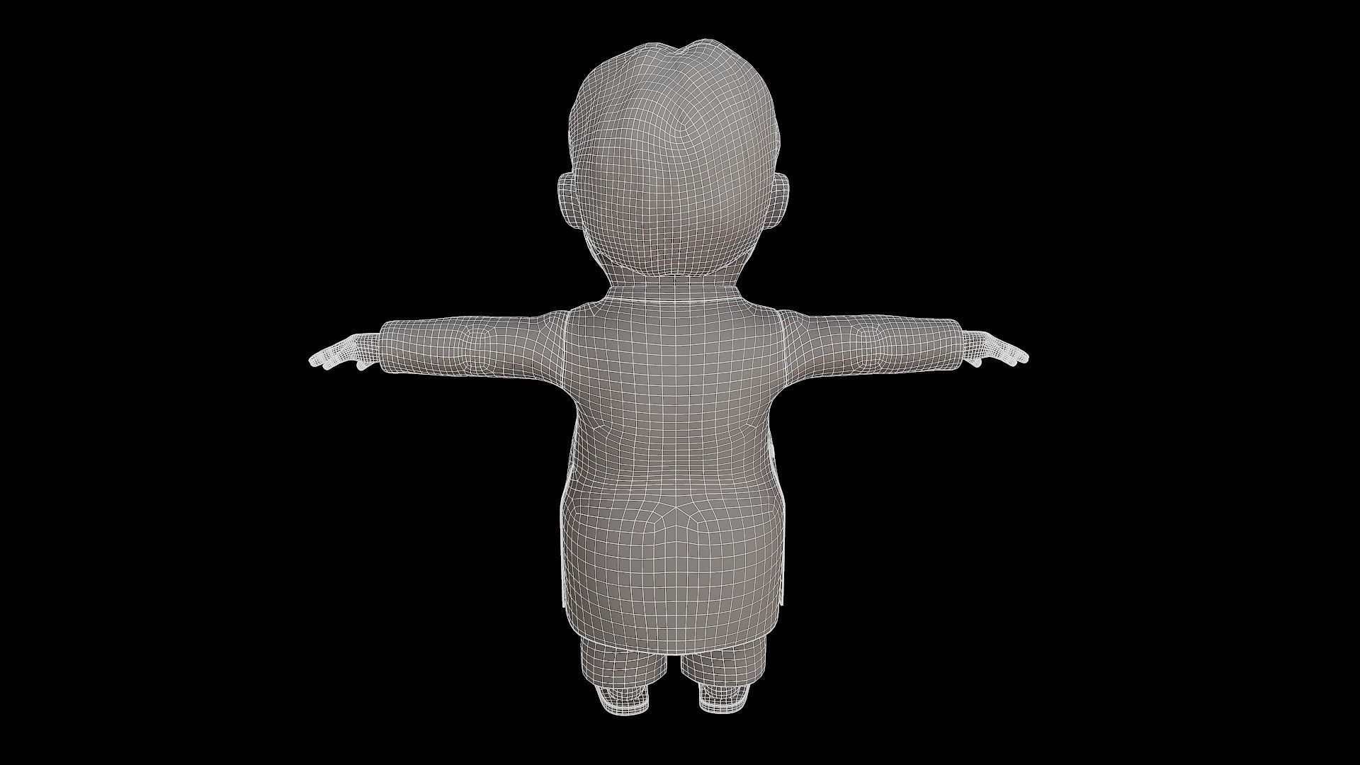  Cartoons - Character - Baby - Boy - Indian - 02 - Rig 3D model 3D model_10