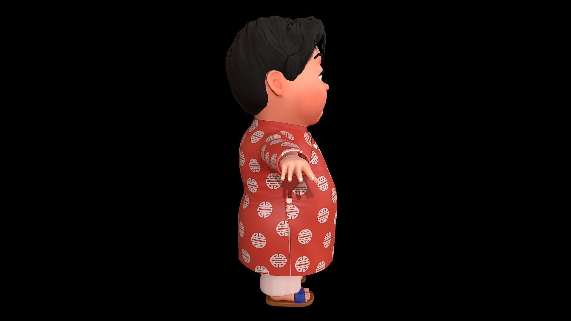  Cartoons - Character - Baby - Boy - Indian - 02 - Rig 3D model 3D model_4