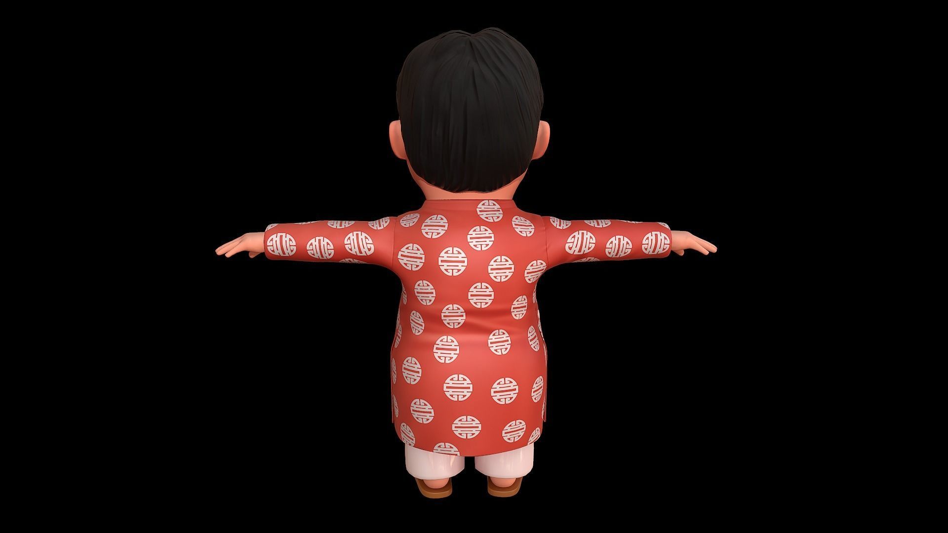  Cartoons - Character - Baby - Boy - Indian - 02 - Rig 3D model 3D model_5