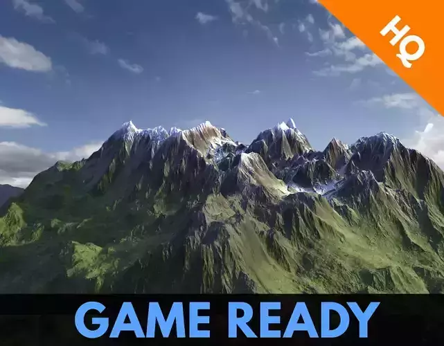 Mountains 3d Model Modular Game Ready VR AR Low Poly 05