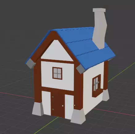 Fantasy house 1 Free low-poly 3D model_0