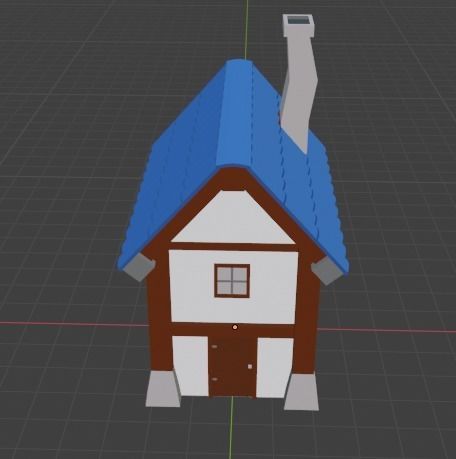 Fantasy house 1 Free low-poly 3D model_1