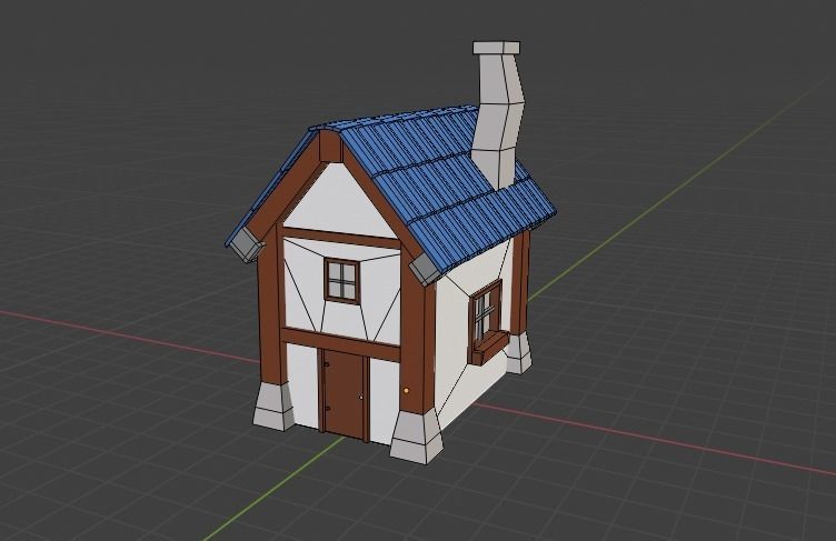 Fantasy house 1 Free low-poly 3D model_4