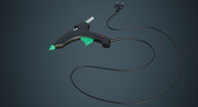 Glue Gun 1A Low-poly 3D model