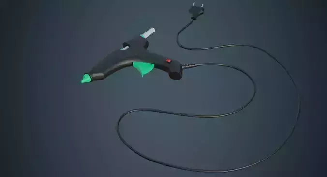 Glue Gun 1A Low-poly 3D model