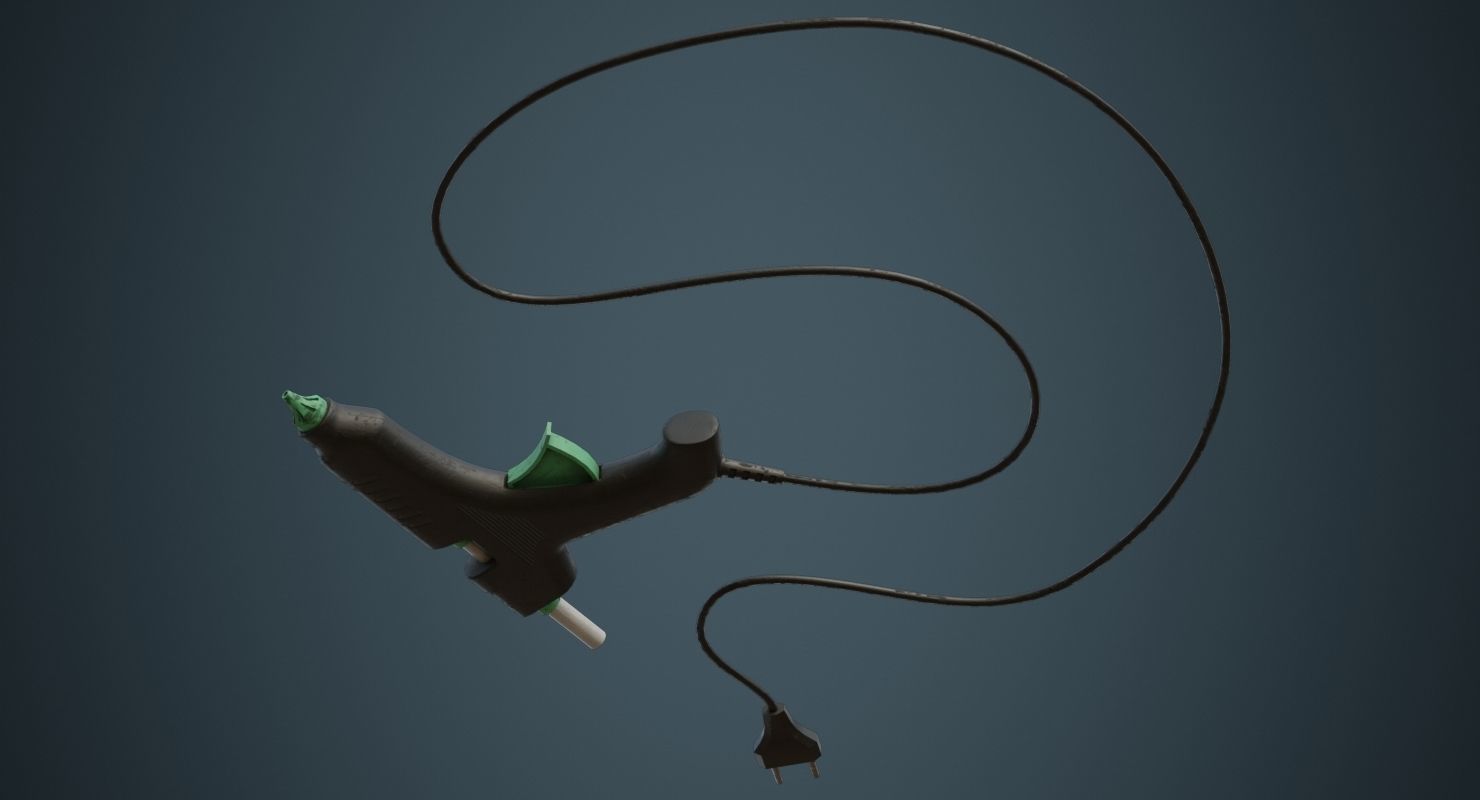 Glue Gun 1B Low-poly 3D model_4