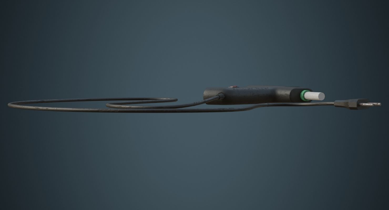 Glue Gun 1B Low-poly 3D model_3