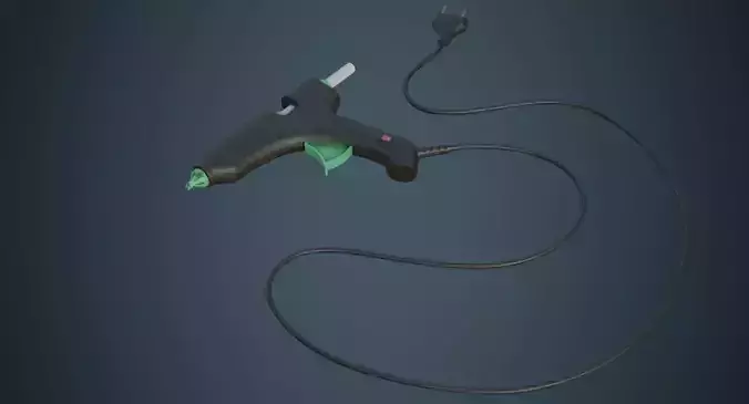 Glue Gun 1B Low-poly 3D model