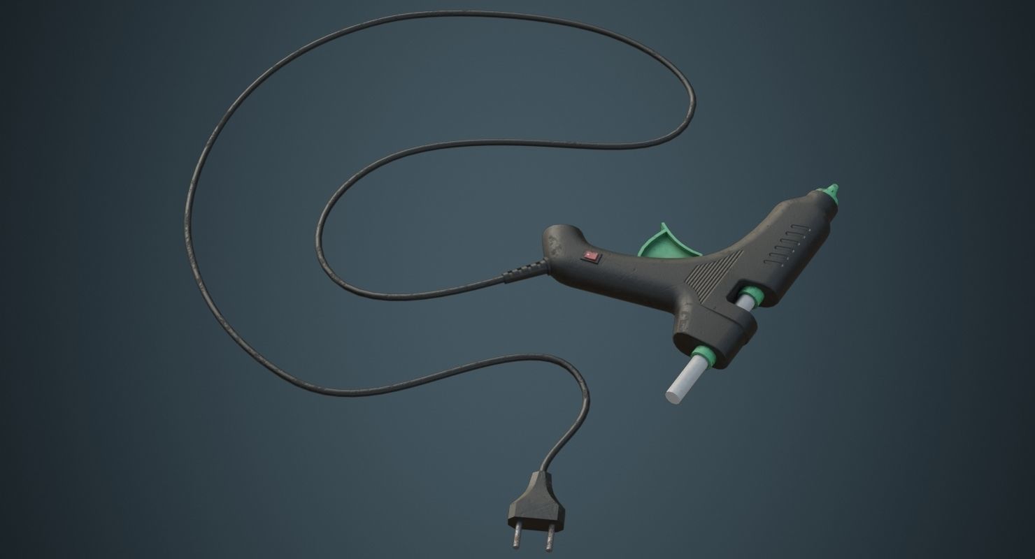 Glue Gun 1B Low-poly 3D model_2