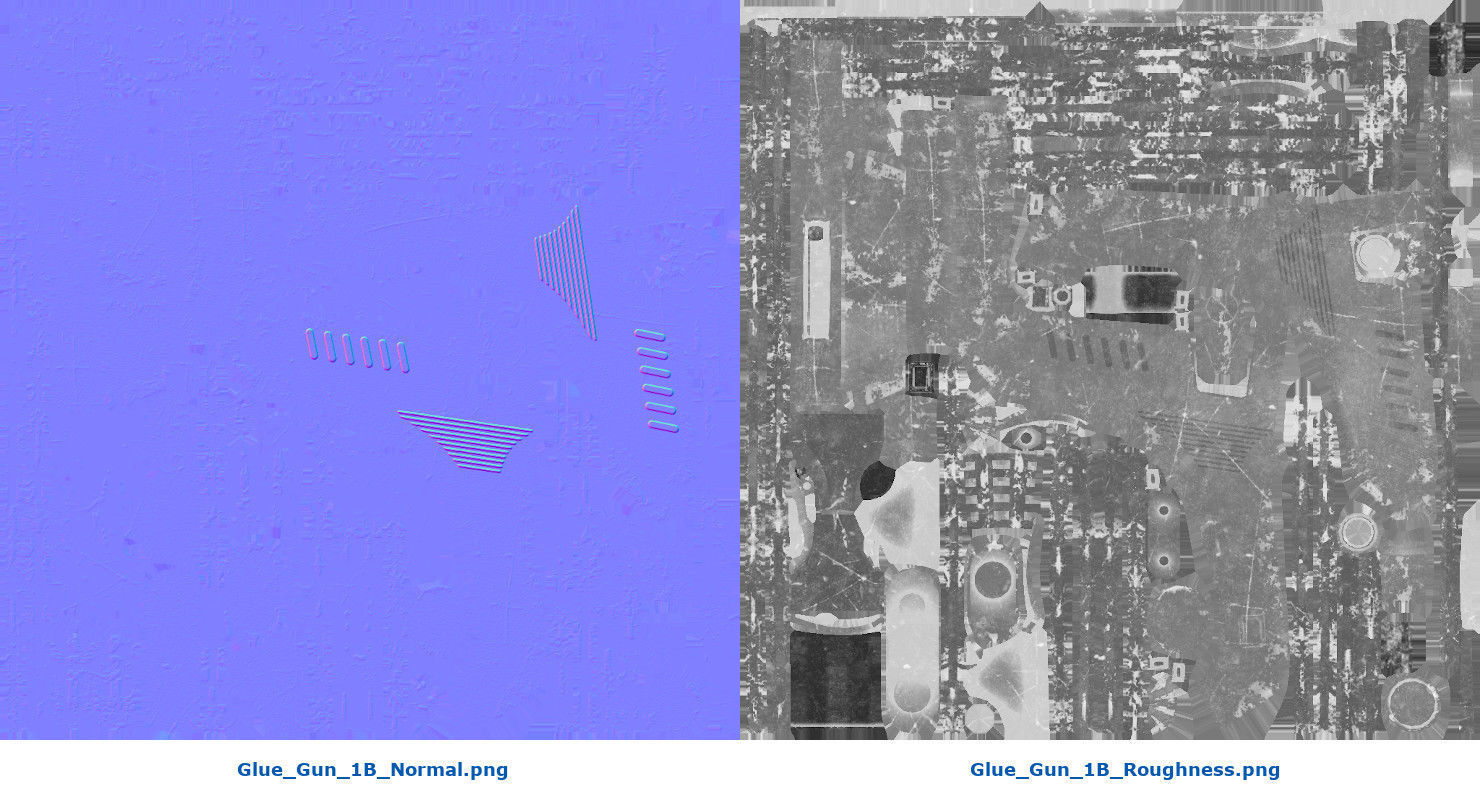 Glue Gun 1B Low-poly 3D model_9