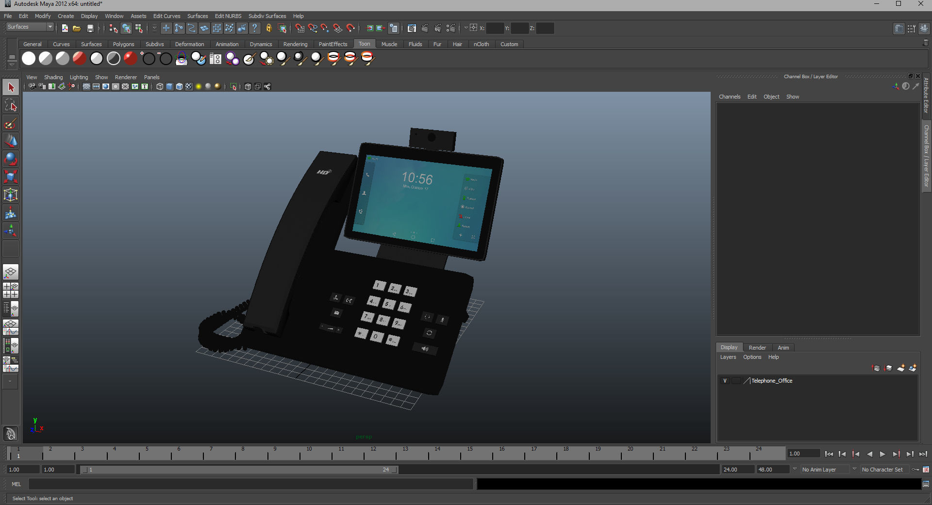 Office Phone 3D model_19
