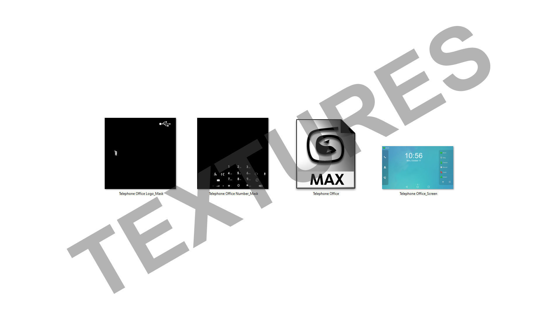 Office Phone 3D model_17