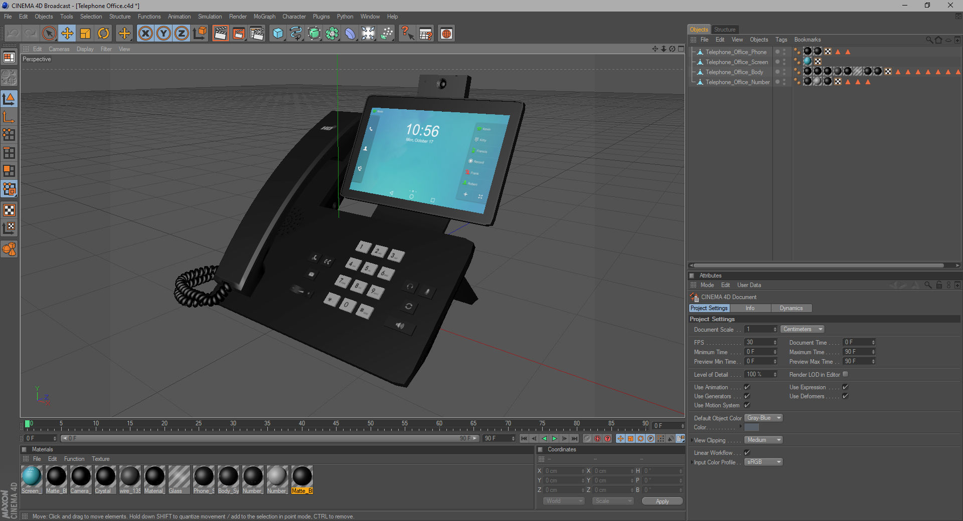 Office Phone 3D model_18