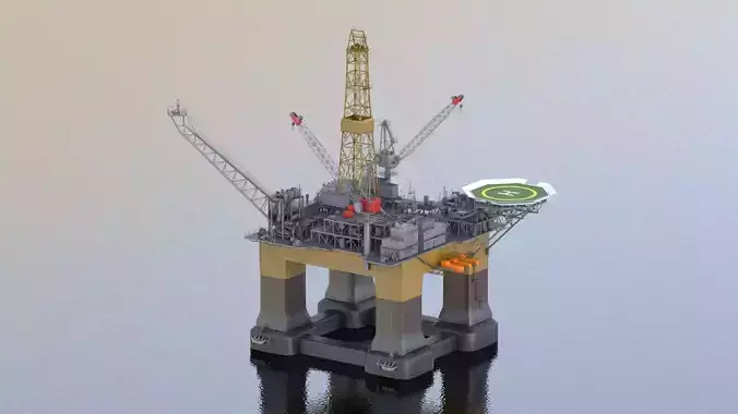 Oil Rig Platform 3D model