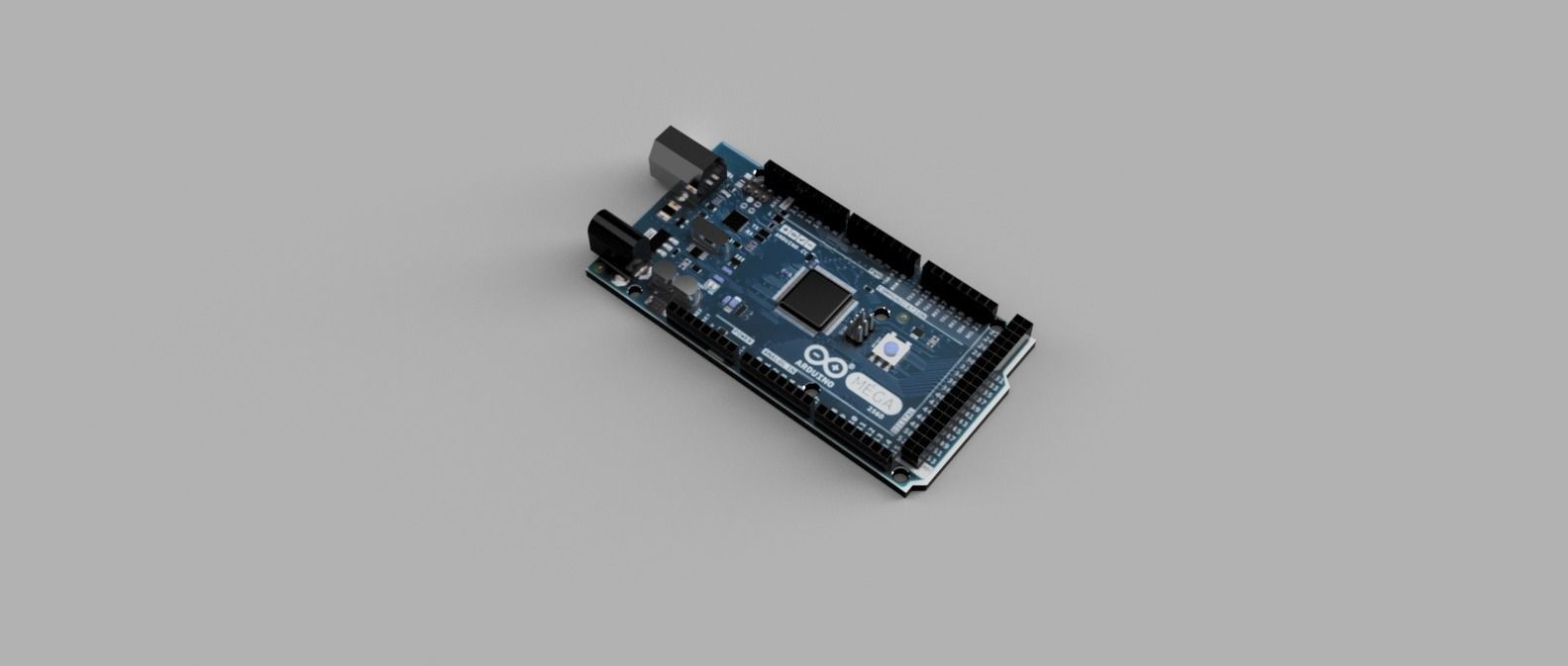 Arduino Mega 2560 Low-poly 3D model_3