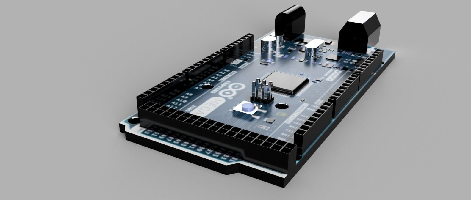 Arduino Mega 2560 Low-poly 3D model_4