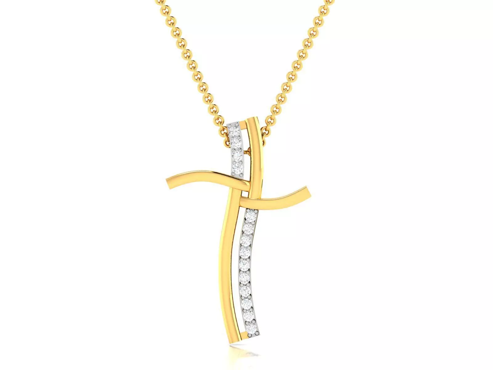 Women cross pendant 3dm render detail 3D print model_0