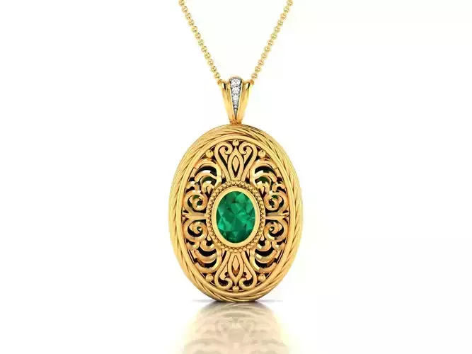 Women pendant 3dm render detail