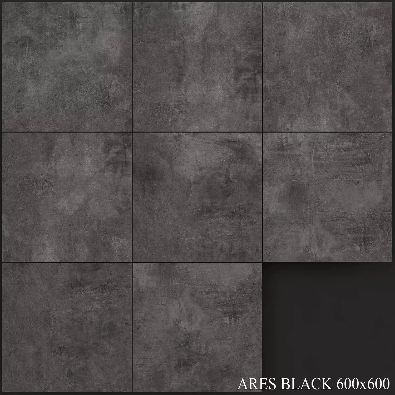 Yurtbay Seramik Ares Black 600x600 3D model_0