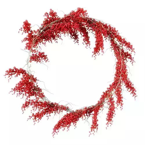 Christmas Wreath With Berries 3D model