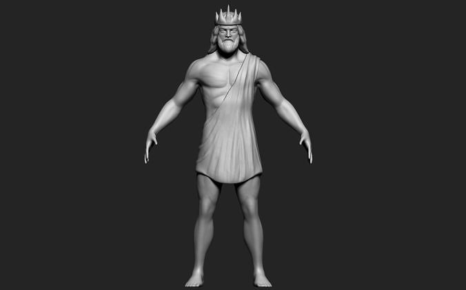 zeus in zbrush 3D model