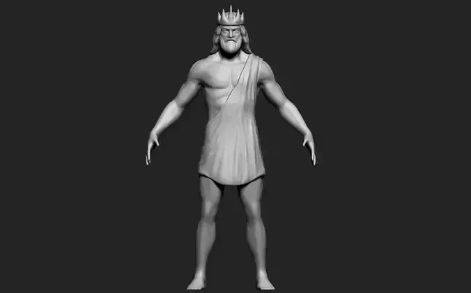 zeus in zbrush 3D model