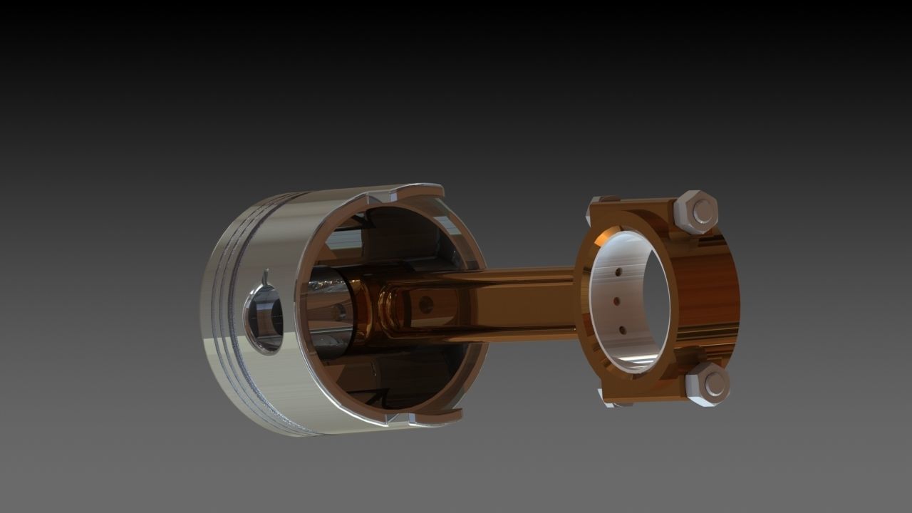 Custom Piston Design 3D model_3