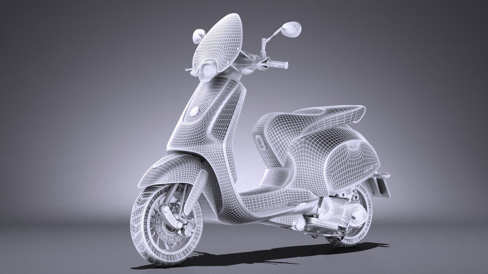 Generic Retro Scooter 2017 3D model_8
