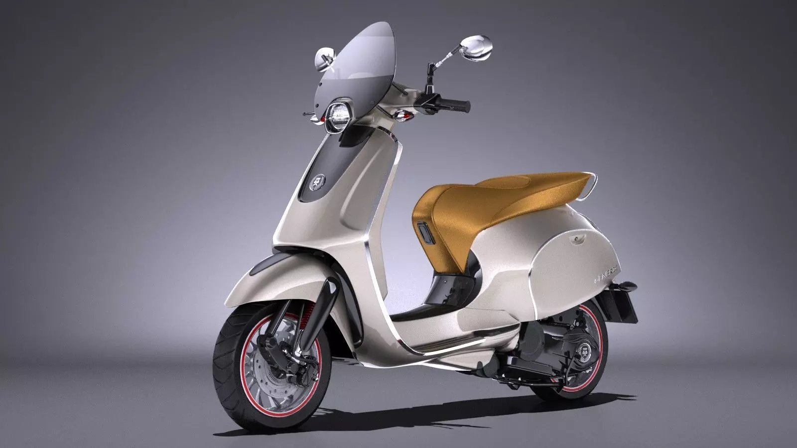 Generic Retro Scooter 2017 3D model_0