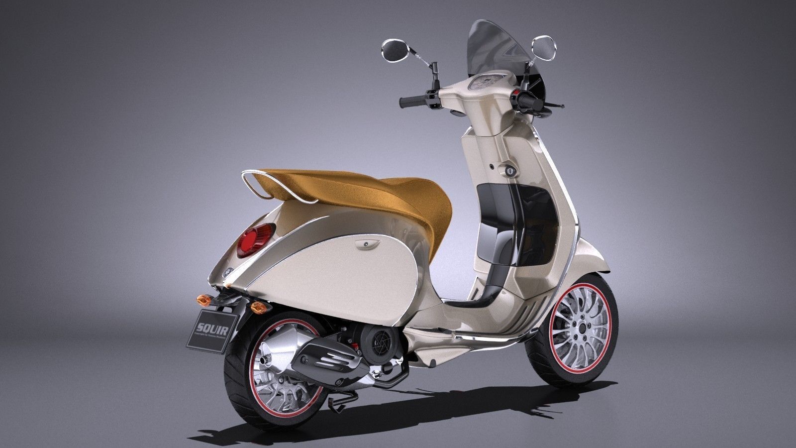 Generic Retro Scooter 2017 3D model_5
