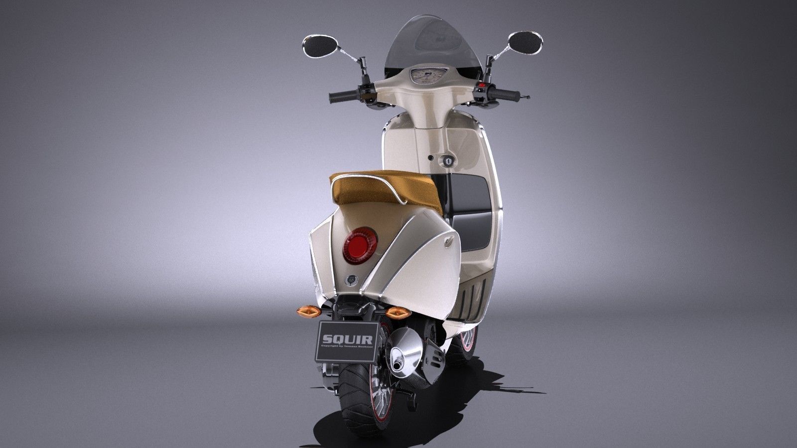 Generic Retro Scooter 2017 3D model_4