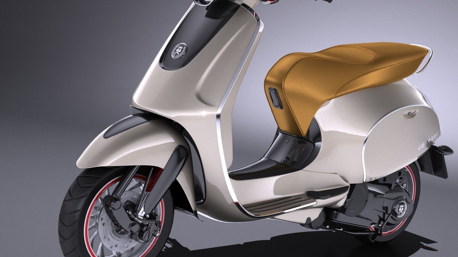 Generic Retro Scooter 2017 3D model_2