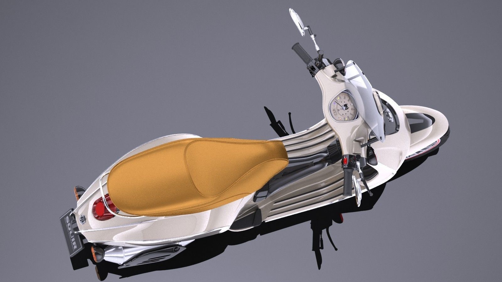 Generic Retro Scooter 2017 3D model_7