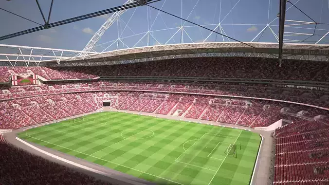  Wembley Stadium London at Day and Night 3D model