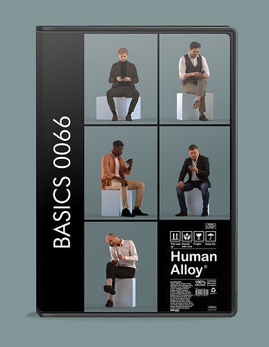 Set of 3D men talking on the phone 3D model